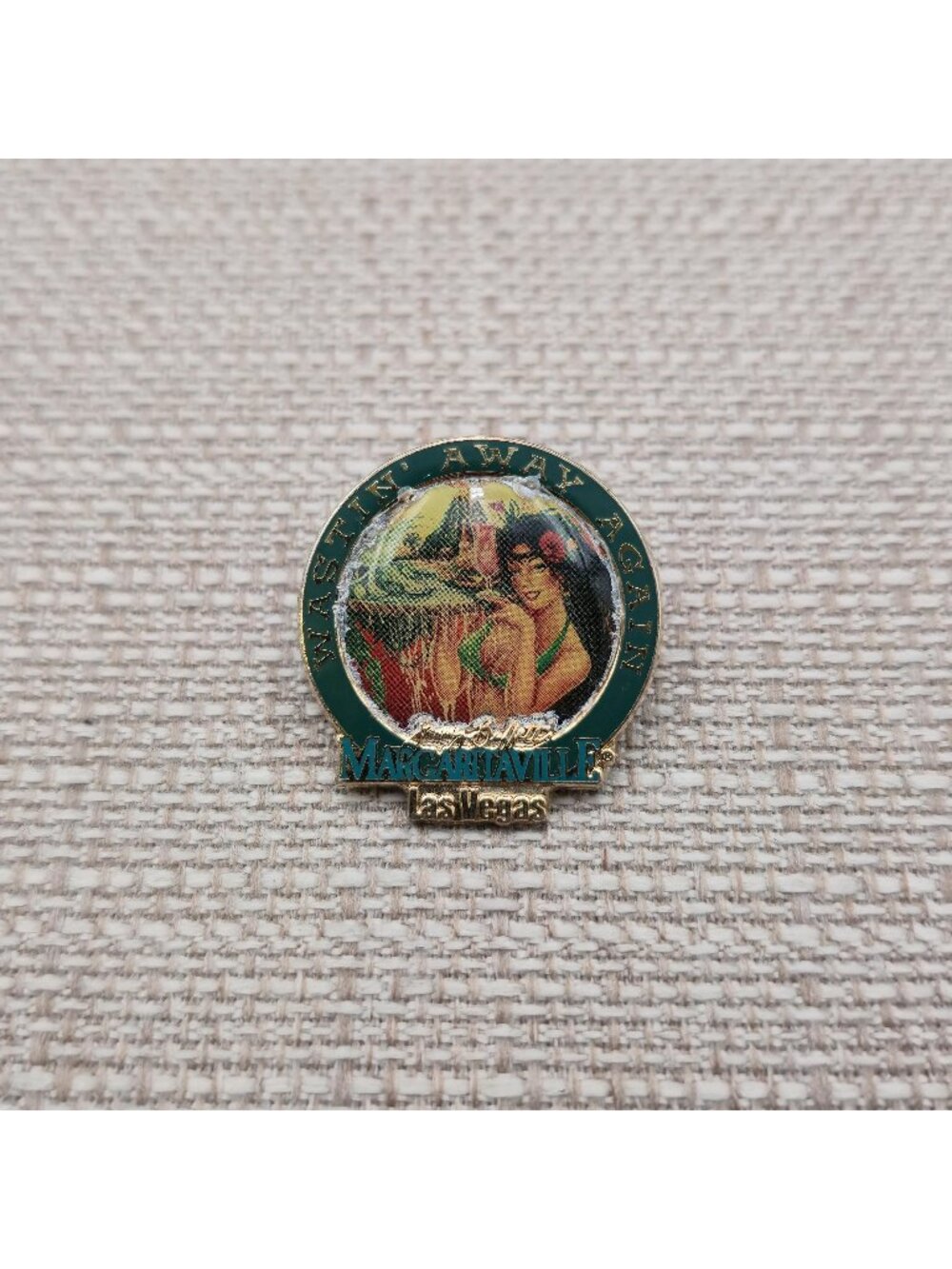 Jimmy Buffett Margaritaville Las Vegas Wastin Away Again Enamel Lapel Pin A8768